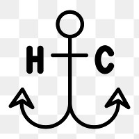 Anchor icon png,  transparent background 
