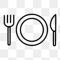 Png Plate and cutlery, transparent background