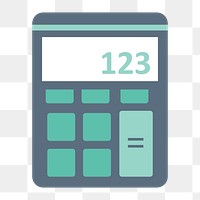 Calculator machine icon png,  transparent background 