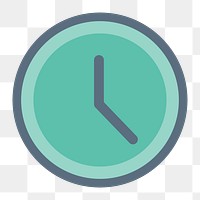 Analog clock icon png,  transparent background 