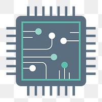 Circuit icon png,  transparent background 
