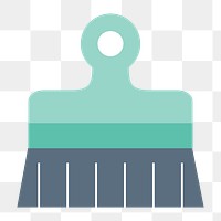 Paint brush icon png,  transparent background 