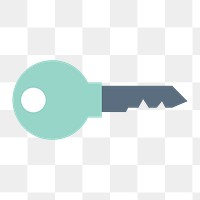 Safety key icon png,  transparent background 