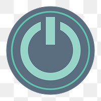 Power button icon png,  transparent background 