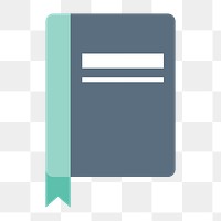 Book icon png, stationery illustration on  transparent background 