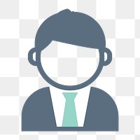 Businessman avatar icon png,  transparent background 