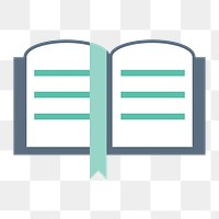 Open journal book icon png,  transparent background 