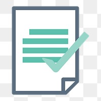 Paper checklist icon png,  transparent background 