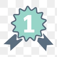 Achievement prize icon png, transparent background