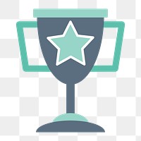 Trophy icon png, transparent background