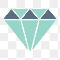 Diamond icon png,  transparent background 