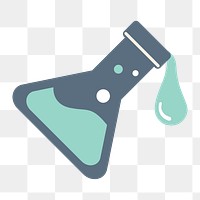 Chemical flask icon png,  transparent background 