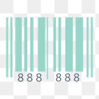 Barcode icon png,  transparent background 