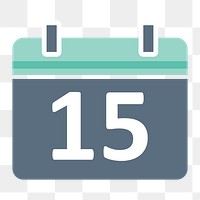 Calendar icon png, transparent background 