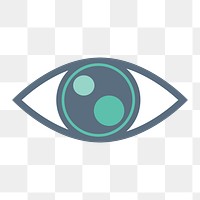 Human eye icon png,  transparent background 