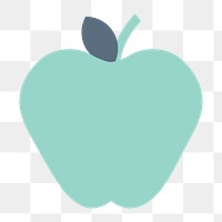 Apple icon png, food and drink illustration on  transparent background 