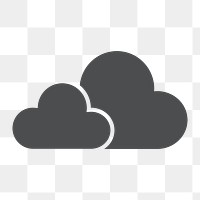 Cloud storage icon png, transparent background 