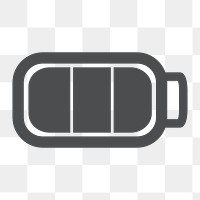 Battery full icon png, transparent background 