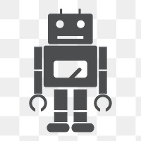 Robot icon png illustration,  transparent background 