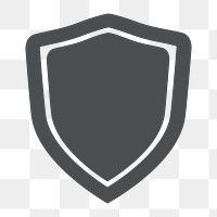 Shield badge icon png,  transparent background 