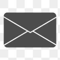 Email icon png, envelope illustration on  transparent background 