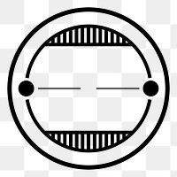 Png circle stamp banner element, transparent background