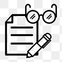 Png business planning icon, transparent background