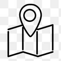 Map pin icon png,  transparent background 