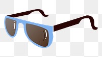 Png blue sunglasses sticker, transparent background