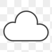 Cloud storage icon png,  transparent background 