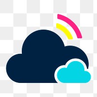 Cloud storage icon png,  transparent background 