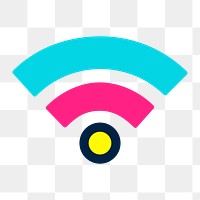 Wifi internet icon png,  transparent background 