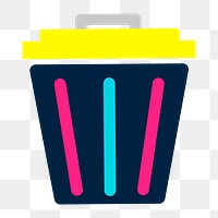 Trash bin icon png,  transparent background 