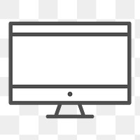 Computer icon png, digital device illustration on  transparent background 
