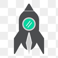 Png rocket icon, transparent background