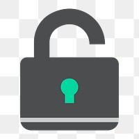 Png unlock icon, transparent background