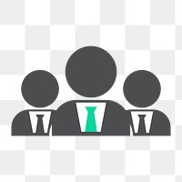 Png businesspeople icon, transparent background