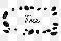 Png Nice word element, transparent background