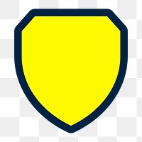 Shield badge icon png,  transparent background 