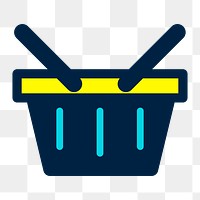 Shopping basket icon png,  transparent background 