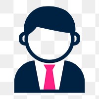 Businessman icon png,  transparent background 