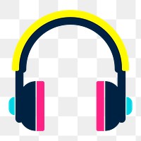 Headphones icon png,  transparent background 