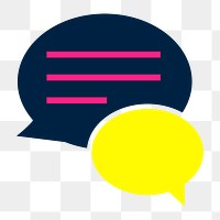 Speech balloon icon png,  transparent background 