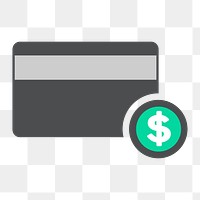 Png credit card icon, transparent background