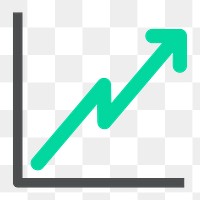 Png performance analysis graph icon, transparent background