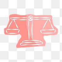 Png pink scale hand drawn sticker, transparent background