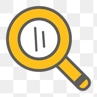 Magnifying glass icon png, transparent background 