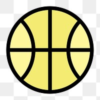 Basketball ball icon png,  transparent background 