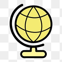 Grid globe png, transparent background 