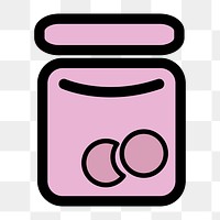 Donation box icon png,  transparent background 